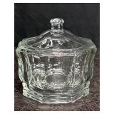 VINTAGE INDIANA GLASS CLEAR CONCORD COVERED CANDY