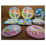Toddler Plates, Hello Kitty, Thomas the Train,