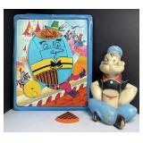 1959 Popeye Lamp Base, Humpty Dumpty Action Tray
