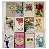 12 Antique Postcards 100+ Years Old