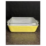 VINTAGE YELLOW PYREX COVERED CASSEROLE