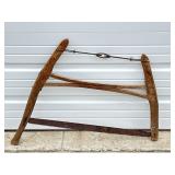 ANTIQUE WOOD BUCKSAW BOWSAW