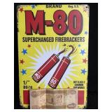 M-80 FIREWORKS SIGN REPOP & IRAQI 1000 DINAR BANK