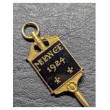 Antique 1924 Lafayette College Fob Pendant (tip