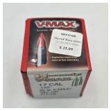 100 Hornady V-MAX 17 Cal Bullets