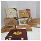CIGAR BOXES MANY WOOD IN PLASTIC DOUBLE HANDLED