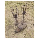 Vintage Outdoor Candle Lanterns & Drill Head