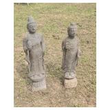 Vintage Concrete Buddha Garden Statues