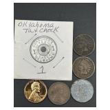 OKLAHOMA TAX CHECK TOKEN W/ PENNIES