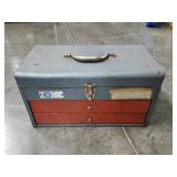 Vtg Toolbox W Hardware / Supplies