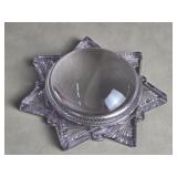 Antique Art Deco 7 Point Star Heavy Glass
