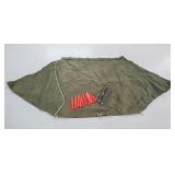 Vtg Military Canvas Pup Tent Marked US