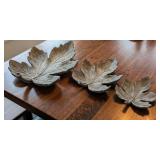 Decorative Cement Grape Leaf Dishes