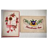 Antique 1910 French Silk Embroidered Postcard w/