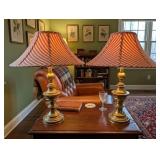 Heavy Brass Stiffel Table Lamps, Both Lamps Work,
