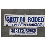 Vtg. Grotto Rodeo Promotional Advertisment