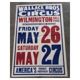 Vtg Wallace Bros. 3 Ring Circus Wilmington