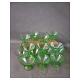 Vntg Federal Glass Uranium Sherbet Cups - Lot of