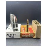 33 RNDS. 7.62x54 RUSS. AMMUNITION SOME RELOADS