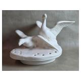 Weller Pottery Flower Frog Two Geese W/ Spread