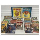 Vintage Assorted Comic Books + Binder Cracked