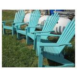 Set of Four Adirondack Rocking Chairs w/ Covers