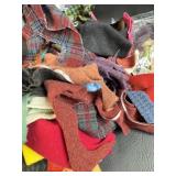 Canvas Bag w/ Wool Fabric Remnants