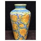 VINTAGE ITALIAN HAND PAINTED CERAMIC ART VASE FOR