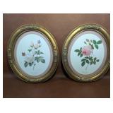 Windsor Art, Gold Tone Oval Rose Pictures