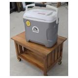 12v / AC Igloo Cooler & Rolling Table / Cart