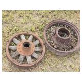 Old Cart & Car Wheels