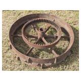 Old Gear Drive Cast Iron Wheel