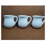 3 NOS Farm House Style Cream Pitchers