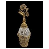 Matson Daffodil Ormolu Perfume Bottle, Vintage