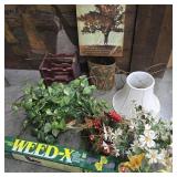 Lot of Decor w/ Wine Bottle Holder