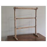 Antique Crudely Turned Quilt / Blanket Stand