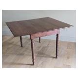 Vtg Solid Cherry Drop-Leaf Dining Table by Willett