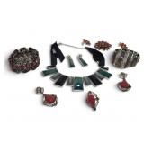 Costume Jewelry Necklace Earrings Cuffs Brooches