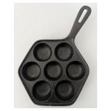 Cast Iron Egg Poacher Aebleskiver Skillet Pan