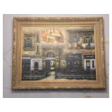 Large Street Scene Framed Print