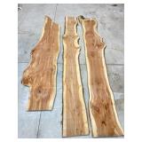 3 LIVE EDGE CEDAR BOARDS AT LEAST 7 FT. LONG & UP