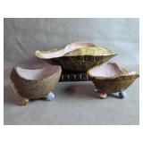 Turtle Shell & Coconut Trinket Dishes