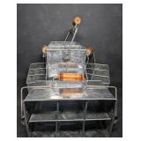 4 Pc Six Compartment Galvanized Metal Storage