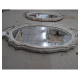 2 NOS Distressed Mirror Trays