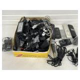 Assorted Electronic Cords AC adapters , Monitor