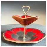Mid Century California Pottery 2 Tier Tray