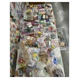 LARGE LOT ARTS & CRAFTS SUPPLIES 8 FT. TABLE FULL