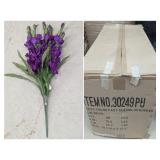 Large Box Faux Purple Gladiolus, Faux Flowers