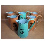 NOS Painted Galvanized Pitchers