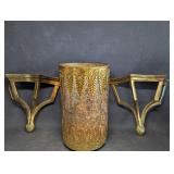 Vintage Brass Wall Shelves & Hollywood Regency